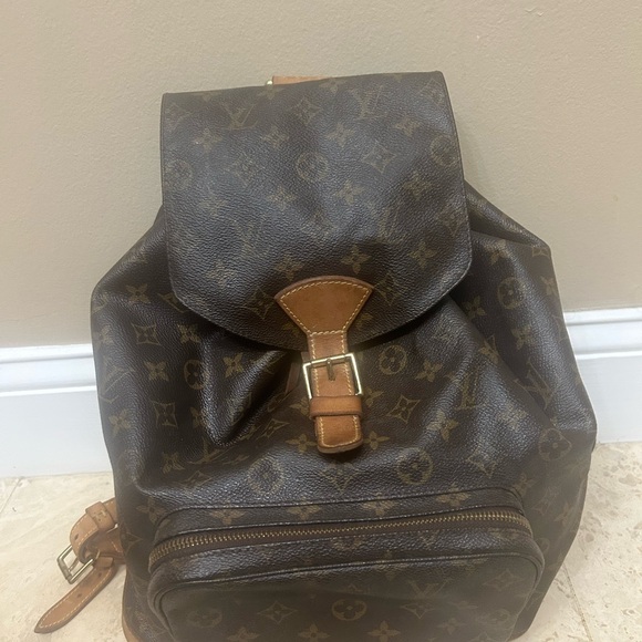 Louis Vuitton Montsouris Backpack MM Brown Canvas Vintage - Picture 6 of 6